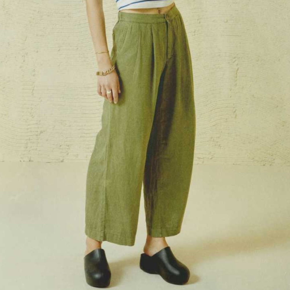 Brixton Vintage Linen Blend Wide Leg Pant